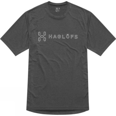 Tee Haglofs Ridge II Hombre Gris Oscuro - Chile ZKL461297